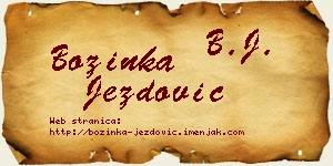 Božinka Jezdović vizit kartica